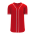 Athletic Knit Full Button Baseball Jersey with Braided Trim (BA5500)